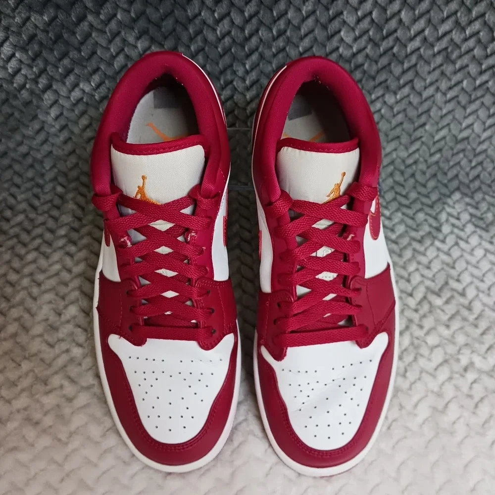 Jordan 1 Low Cardinal Red 2022 Men\'s Sneakers Shoes Size 8.5 Nike Air Jordan 1 Low Cardinal Red 553558-607 Men main image 4